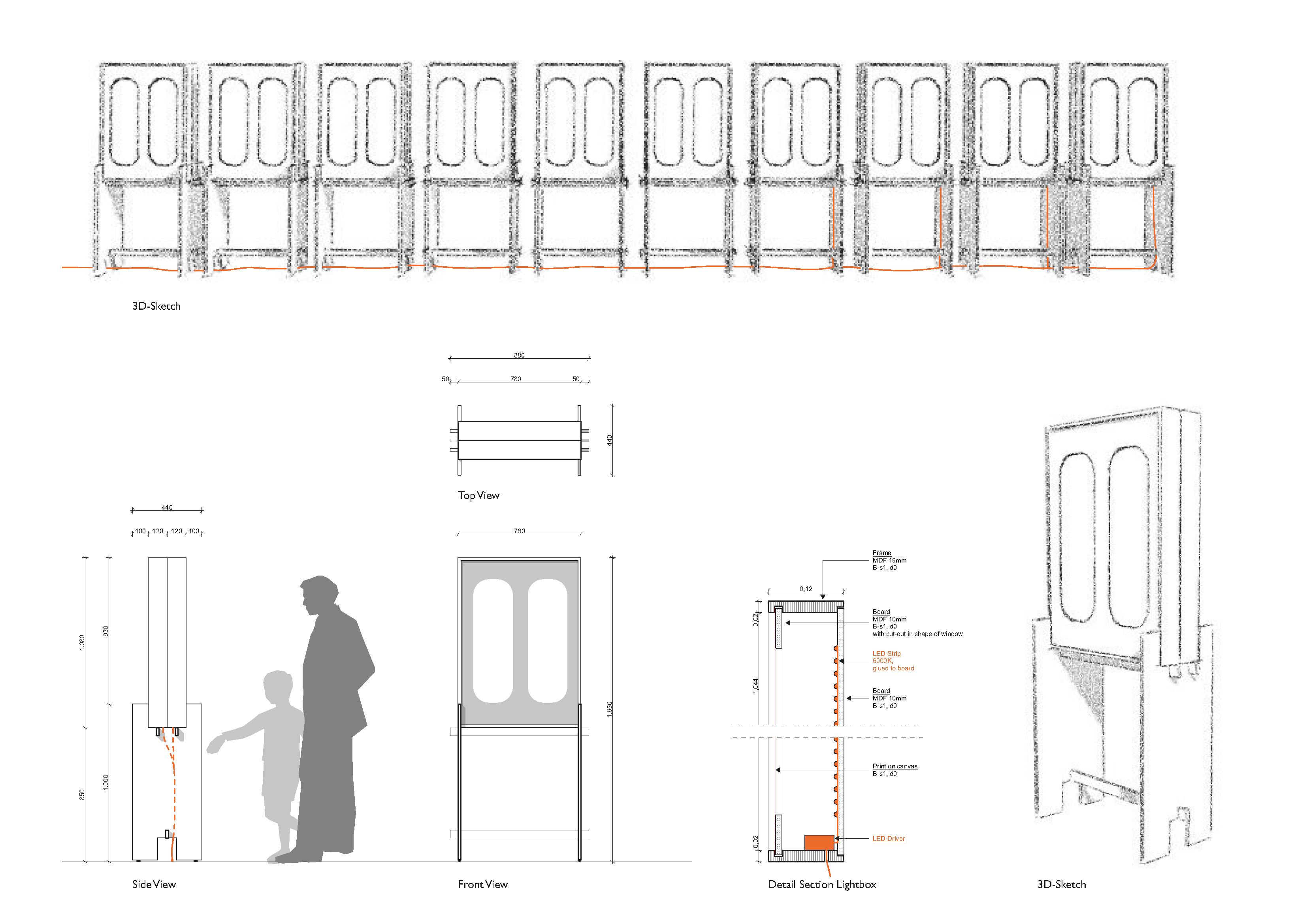 Modular Exhibition System technical drawing 3